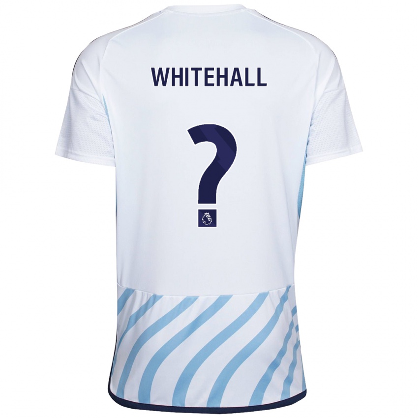 Homme Maillot Archie Whitehall #0 Blanc Bleu Tenues Extérieur 2023/24 T-Shirt Suisse