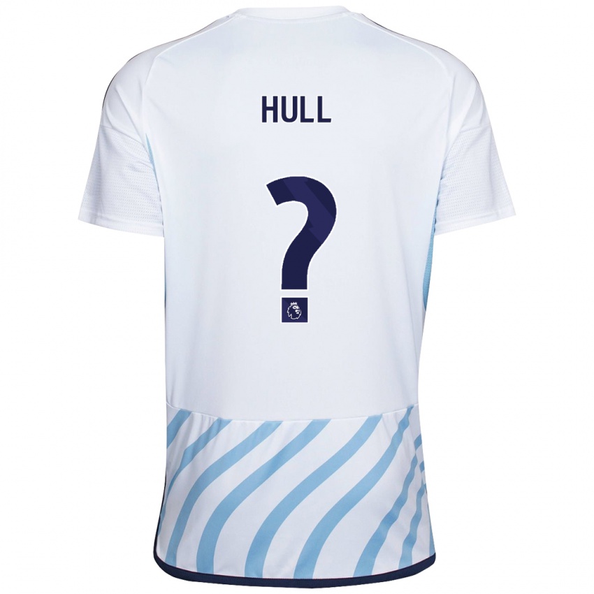 Homme Maillot Ethan Hull #0 Blanc Bleu Tenues Extérieur 2023/24 T-Shirt Suisse