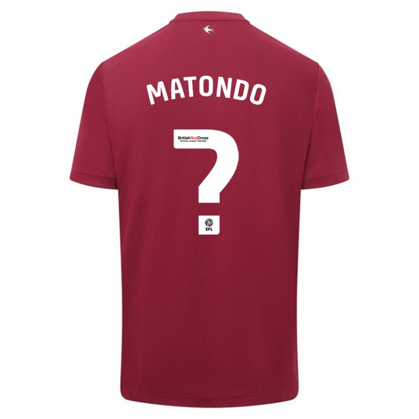 Homme Maillot Japhet Matondo #0 Rouge Tenues Extérieur 2023/24 T-Shirt Suisse
