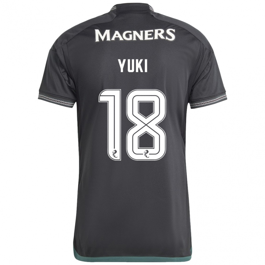 Homme Maillot Yuki Kobayashi #18 Noir Tenues Extérieur 2023/24 T-Shirt Suisse
