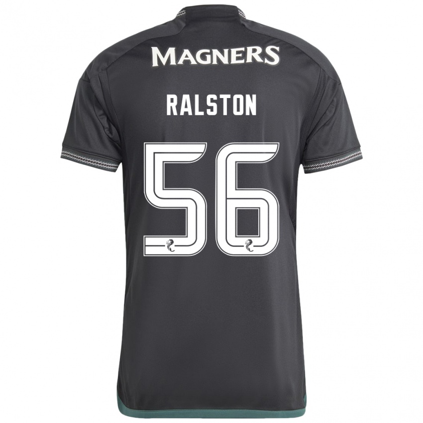 Homme Maillot Anthony Ralston #56 Noir Tenues Extérieur 2023/24 T-Shirt Suisse