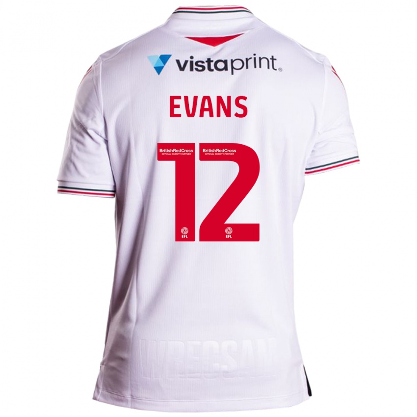 Herren George Evans #12 Weiß Auswärtstrikot Trikot 2023/24 T-Shirt Schweiz