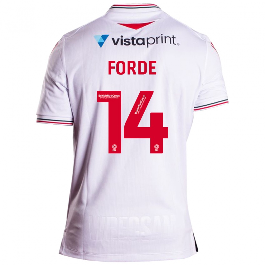 Herren Anthony Forde #14 Weiß Auswärtstrikot Trikot 2023/24 T-Shirt Schweiz