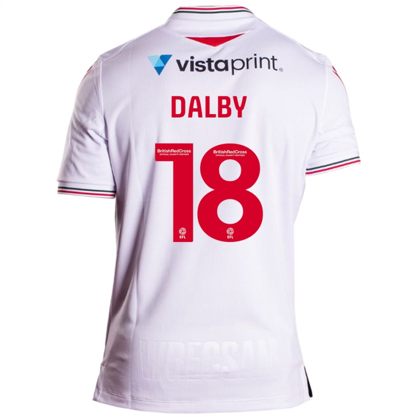 Herren Sam Dalby #18 Weiß Auswärtstrikot Trikot 2023/24 T-Shirt Schweiz
