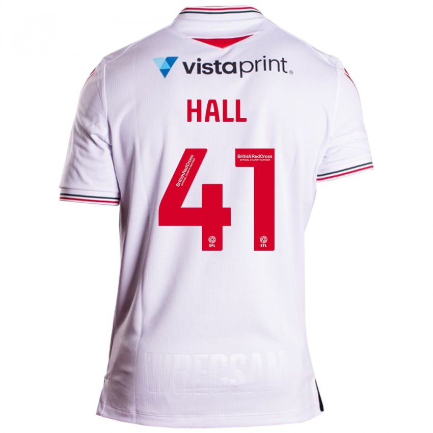 Herren Liam Hall #41 Weiß Auswärtstrikot Trikot 2023/24 T-Shirt Schweiz