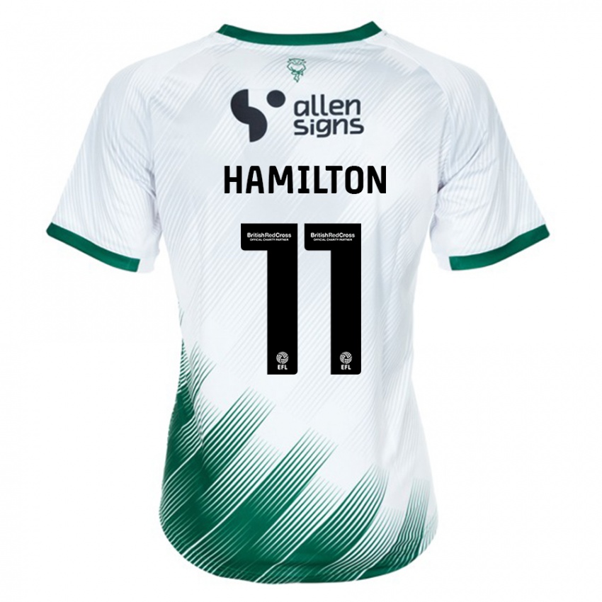 Herren Ethan Hamilton #11 Weiß Auswärtstrikot Trikot 2023/24 T-Shirt Schweiz