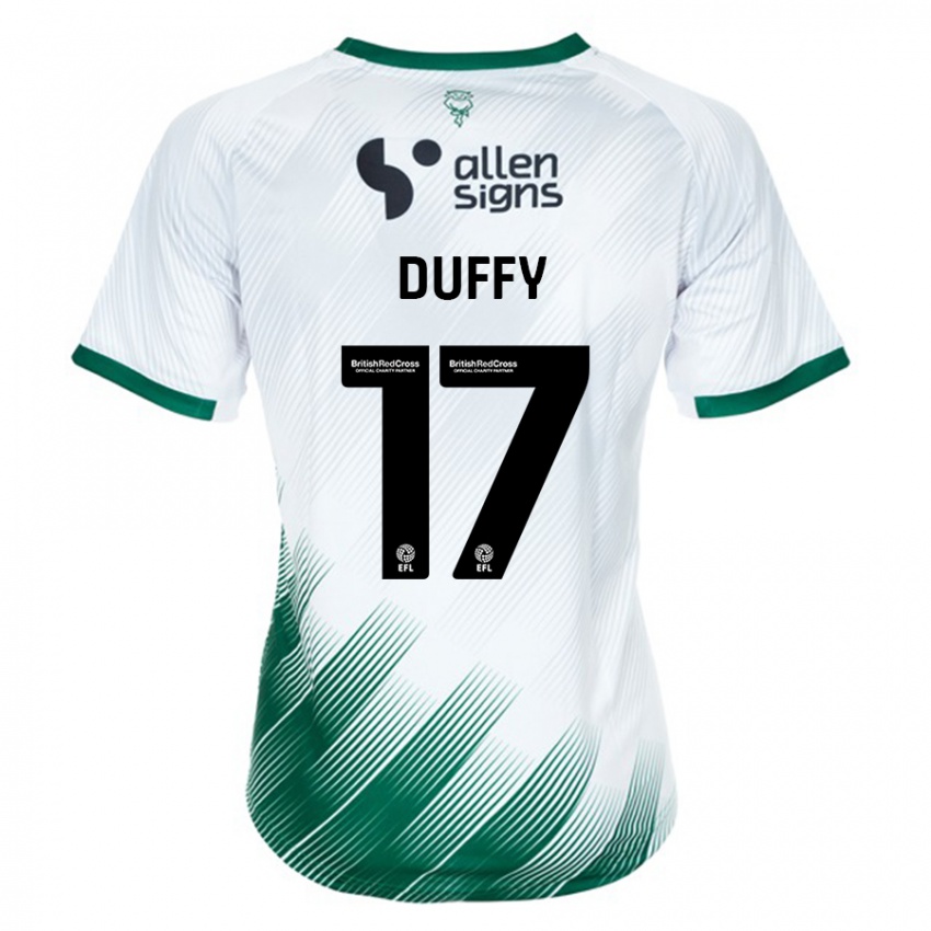 Herren Dylan Duffy #17 Weiß Auswärtstrikot Trikot 2023/24 T-Shirt Schweiz