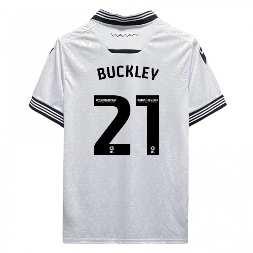 Herren John Buckley #21 Weiß Auswärtstrikot Trikot 2023/24 T-Shirt Schweiz