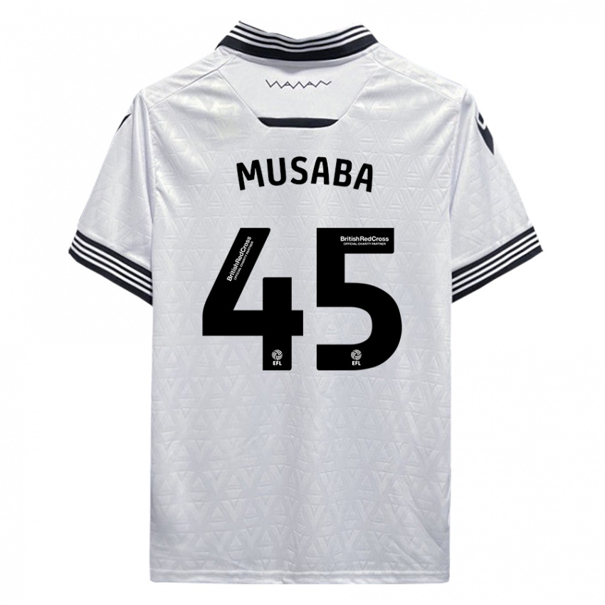 Herren Anthony Musaba #45 Weiß Auswärtstrikot Trikot 2023/24 T-Shirt Schweiz