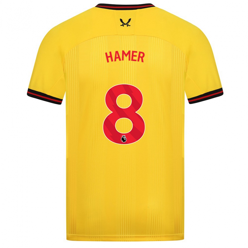 Herren Gustavo Hamer #8 Gelb Auswärtstrikot Trikot 2023/24 T-Shirt Schweiz