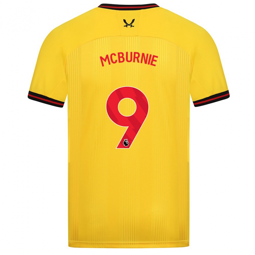 Herren Oli Mcburnie #9 Gelb Auswärtstrikot Trikot 2023/24 T-Shirt Schweiz