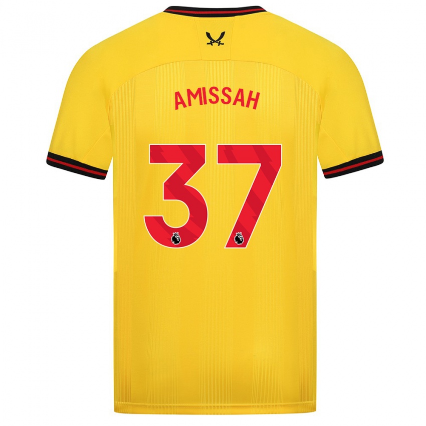 Herren Jordan Amissah #37 Gelb Auswärtstrikot Trikot 2023/24 T-Shirt Schweiz