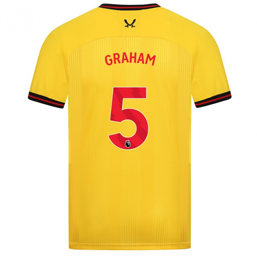 Herren Molly Graham #5 Gelb Auswärtstrikot Trikot 2023/24 T-Shirt Schweiz