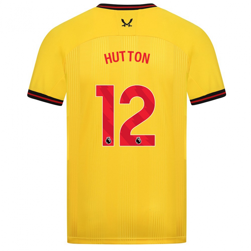 Homme Maillot Jodie Hutton #12 Jaune Tenues Extérieur 2023/24 T-Shirt Suisse