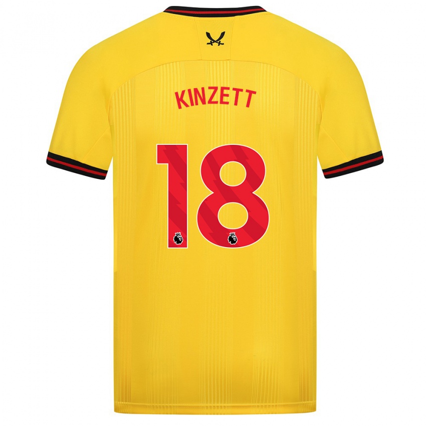 Herren Ella Kinzett #18 Gelb Auswärtstrikot Trikot 2023/24 T-Shirt Schweiz