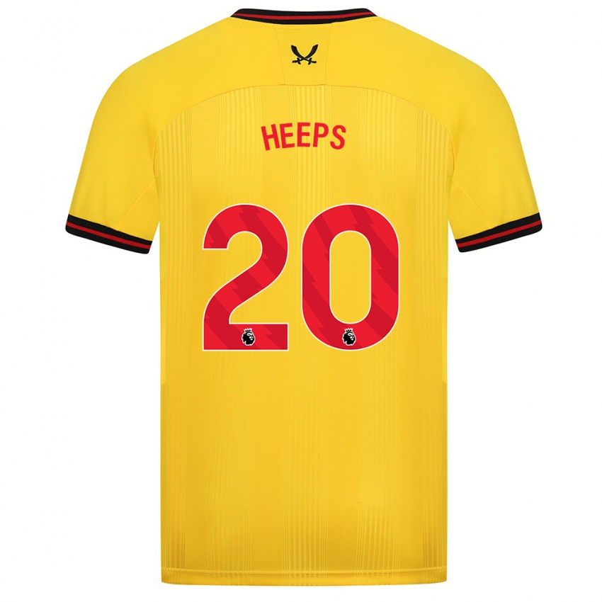 Homme Maillot Eleanor Heeps #20 Jaune Tenues Extérieur 2023/24 T-Shirt Suisse