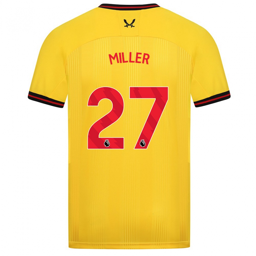 Herren Lara Miller #27 Gelb Auswärtstrikot Trikot 2023/24 T-Shirt Schweiz