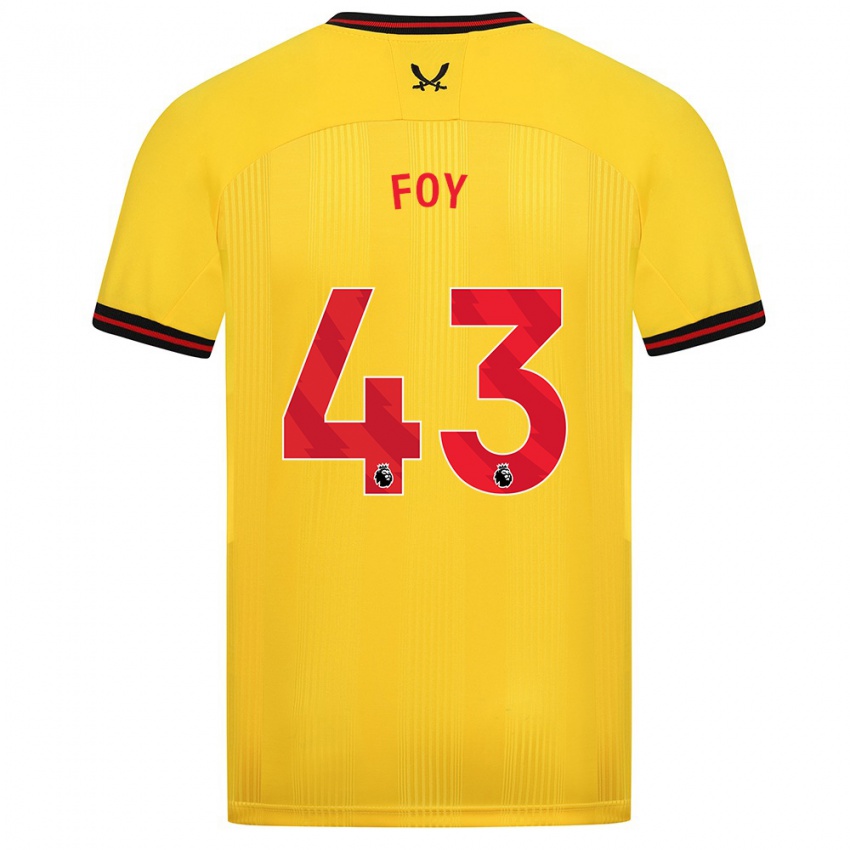 Homme Maillot Gus Foy #43 Jaune Tenues Extérieur 2023/24 T-Shirt Suisse