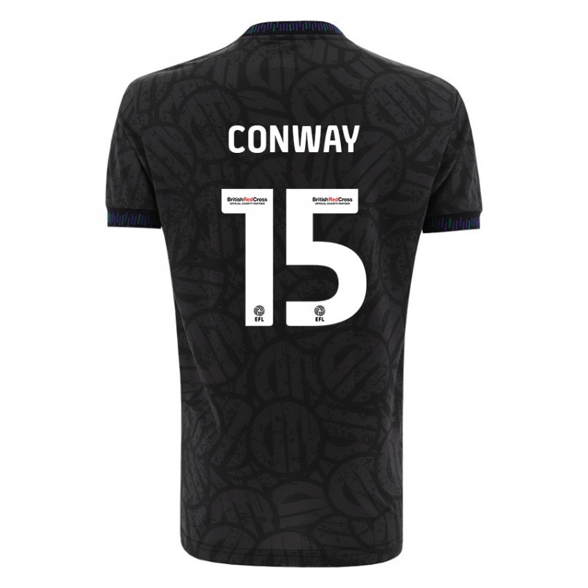 Herren Tommy Conway #15 Schwarz Auswärtstrikot Trikot 2023/24 T-Shirt Schweiz