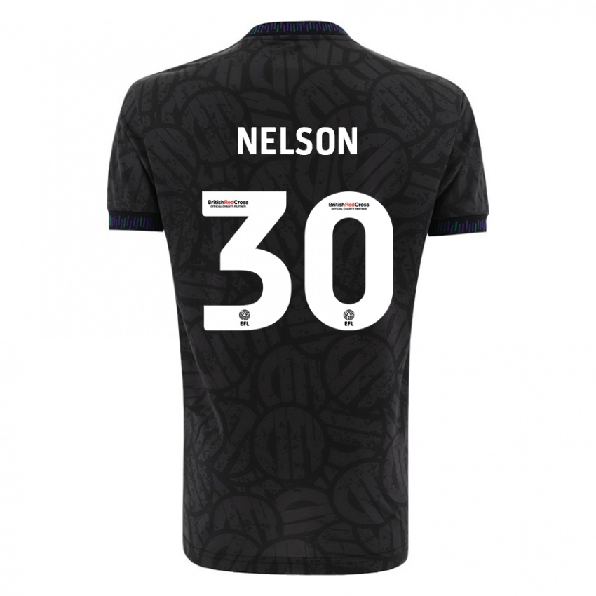 Herren Raekwon Nelson #30 Schwarz Auswärtstrikot Trikot 2023/24 T-Shirt Schweiz