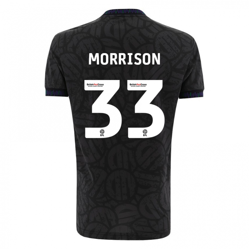 Herren Elijah Morrison #33 Schwarz Auswärtstrikot Trikot 2023/24 T-Shirt Schweiz