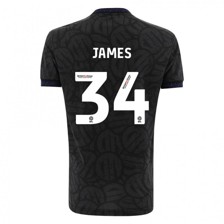 Herren Joseph James #34 Schwarz Auswärtstrikot Trikot 2023/24 T-Shirt Schweiz