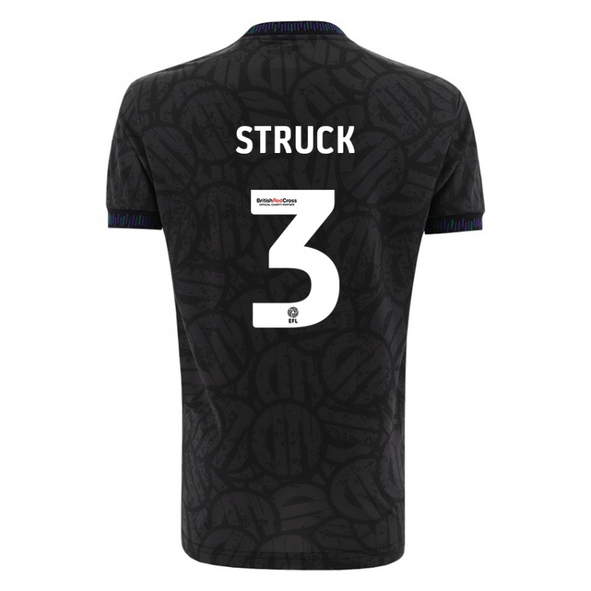 Herren Sille Struck #3 Schwarz Auswärtstrikot Trikot 2023/24 T-Shirt Schweiz