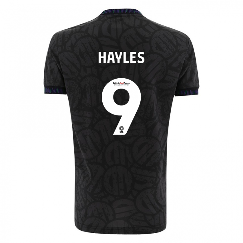 Herren Shania Hayles #9 Schwarz Auswärtstrikot Trikot 2023/24 T-Shirt Schweiz
