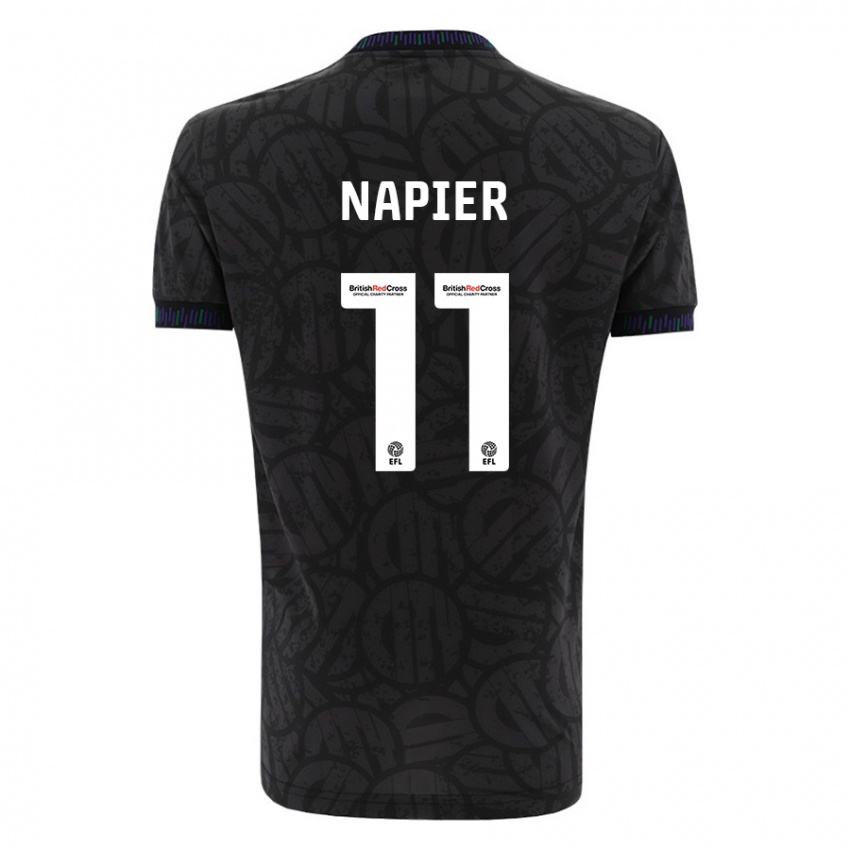 Herren Jamie-Lee Napier #11 Schwarz Auswärtstrikot Trikot 2023/24 T-Shirt Schweiz