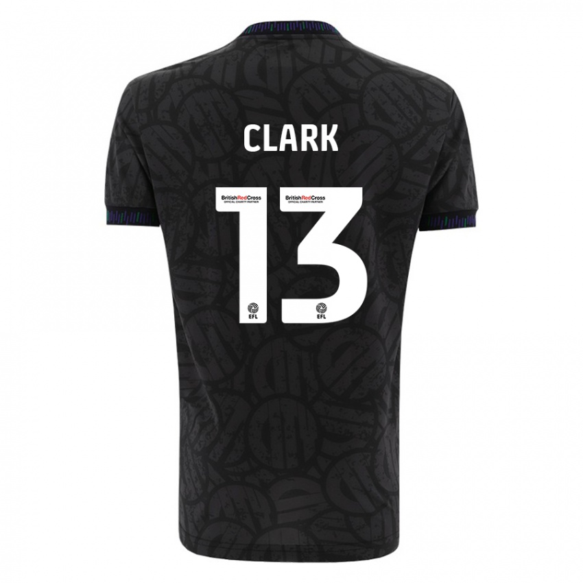 Herren Olivia Clark #13 Schwarz Auswärtstrikot Trikot 2023/24 T-Shirt Schweiz