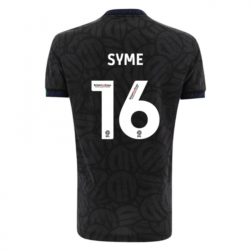 Herren Emily Syme #16 Schwarz Auswärtstrikot Trikot 2023/24 T-Shirt Schweiz