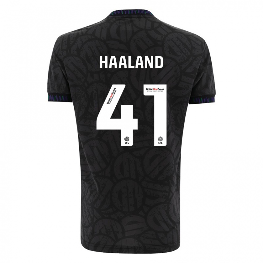 Herren Benedicte Haaland #41 Schwarz Auswärtstrikot Trikot 2023/24 T-Shirt Schweiz