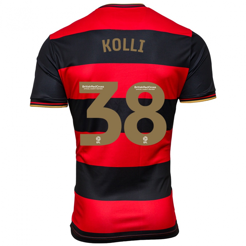 Homme Maillot Rayan Kolli #38 Noir Rouge Tenues Extérieur 2023/24 T-Shirt Suisse