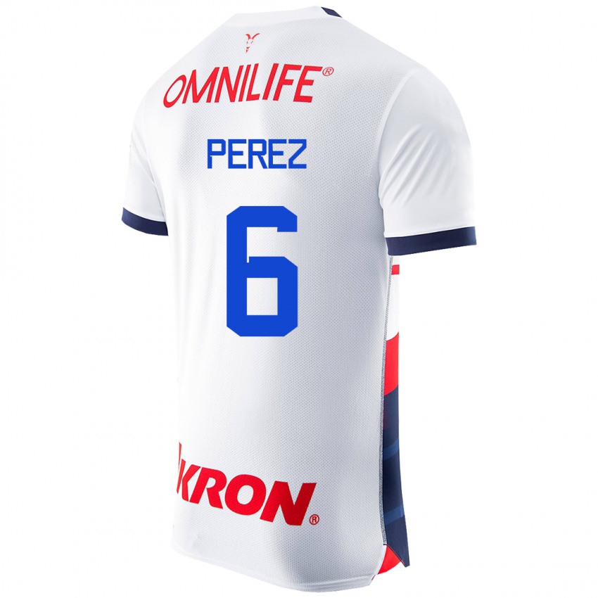 Herren Pável Pérez #6 Weiß Auswärtstrikot Trikot 2023/24 T-Shirt Schweiz