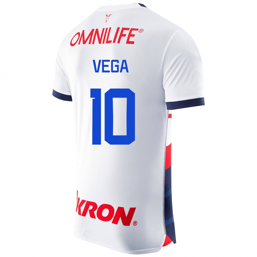 Herren Alexis Vega #10 Weiß Auswärtstrikot Trikot 2023/24 T-Shirt Schweiz