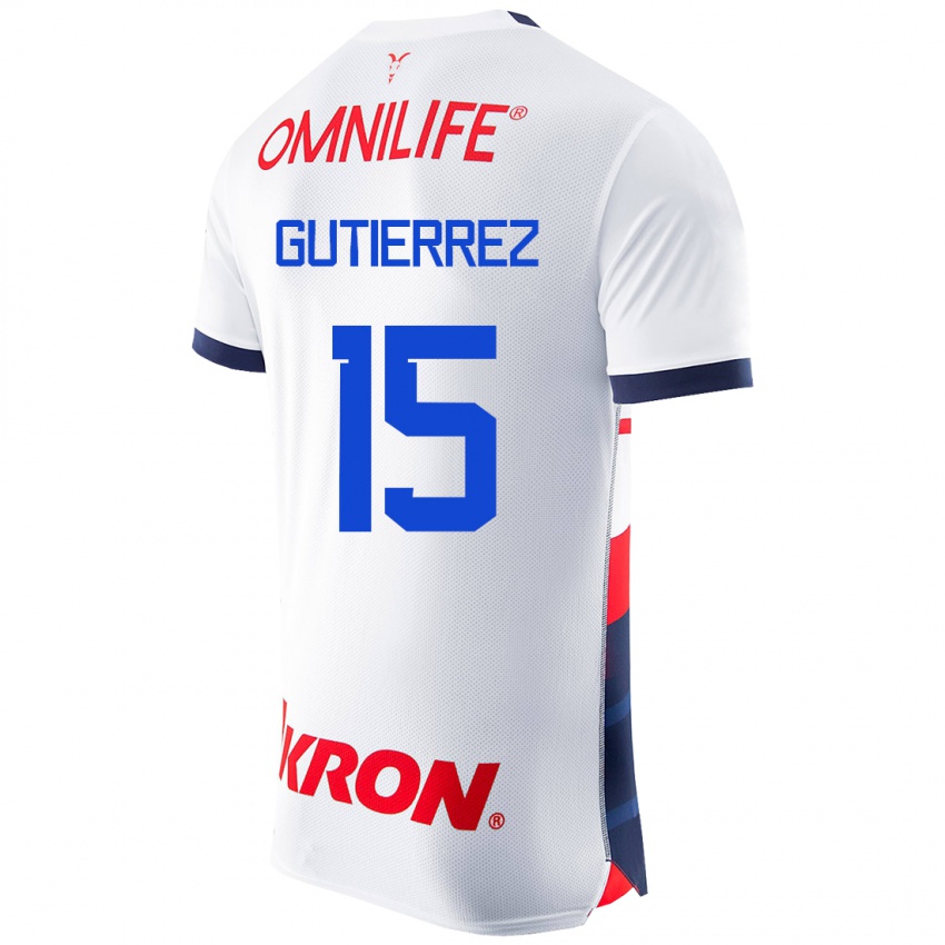 Homme Maillot Erick Gutierrez #15 Blanc Tenues Extérieur 2023/24 T-Shirt Suisse