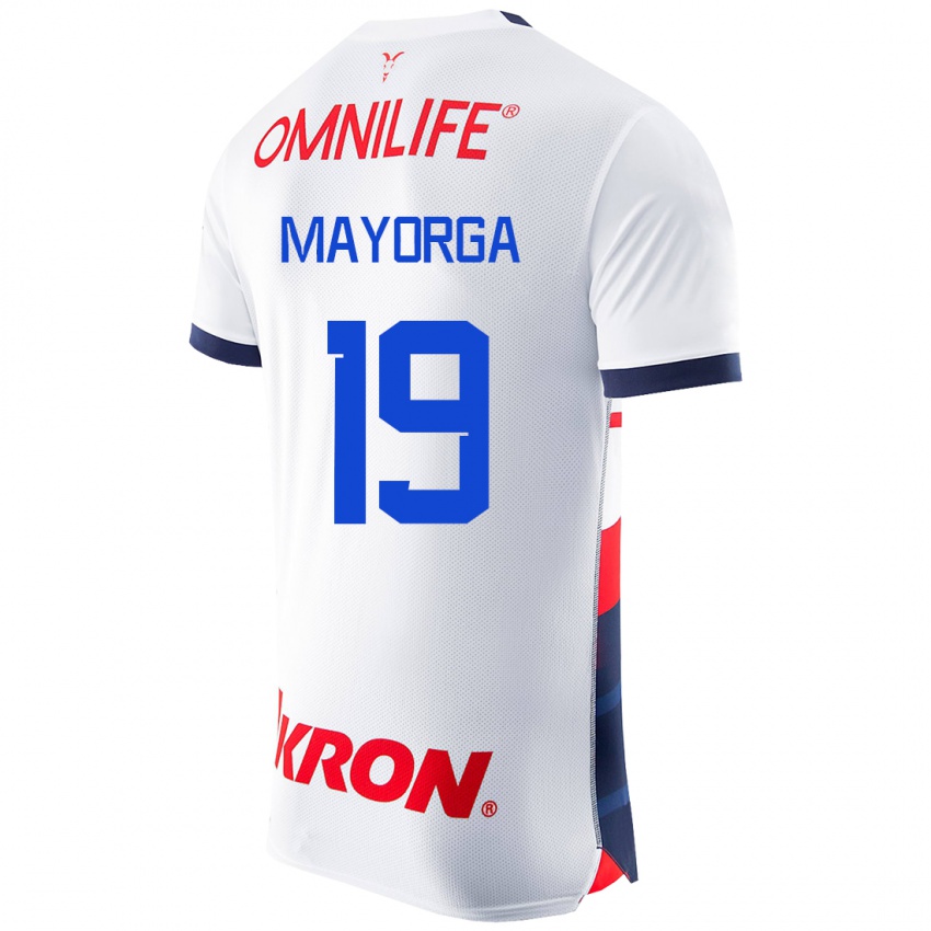 Homme Maillot Alejandro Mayorga #19 Blanc Tenues Extérieur 2023/24 T-Shirt Suisse