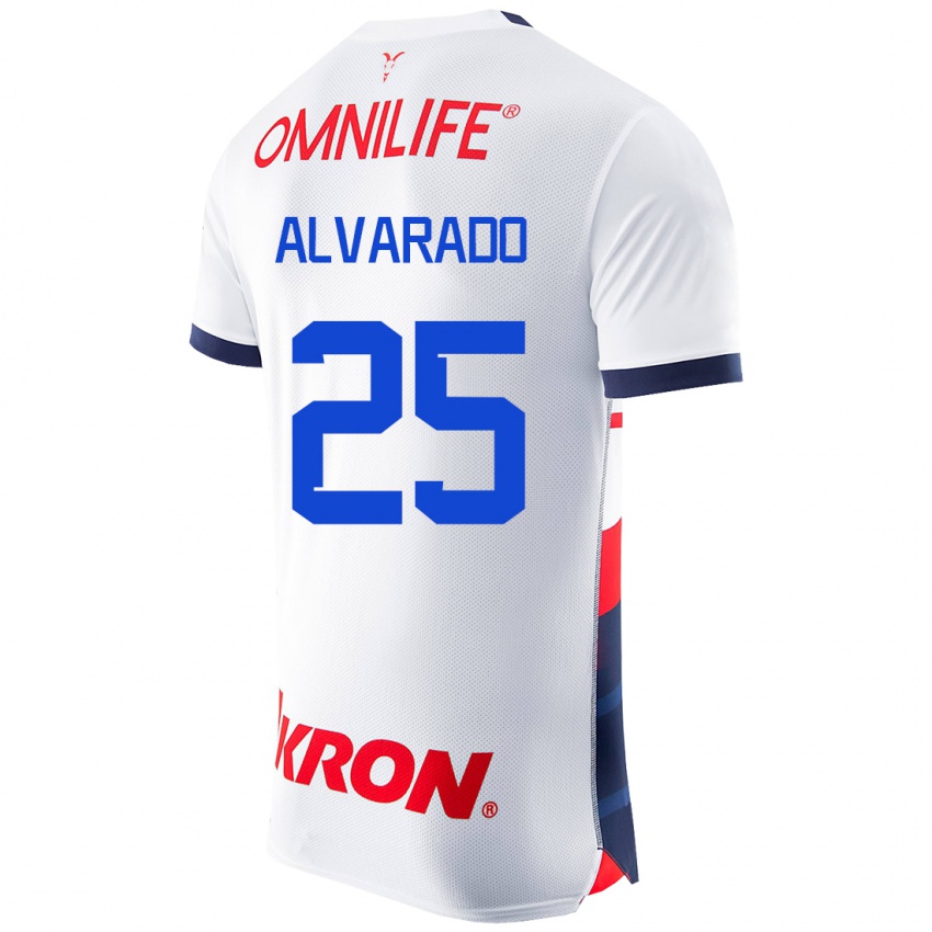 Homme Maillot Roberto Alvarado #25 Blanc Tenues Extérieur 2023/24 T-Shirt Suisse