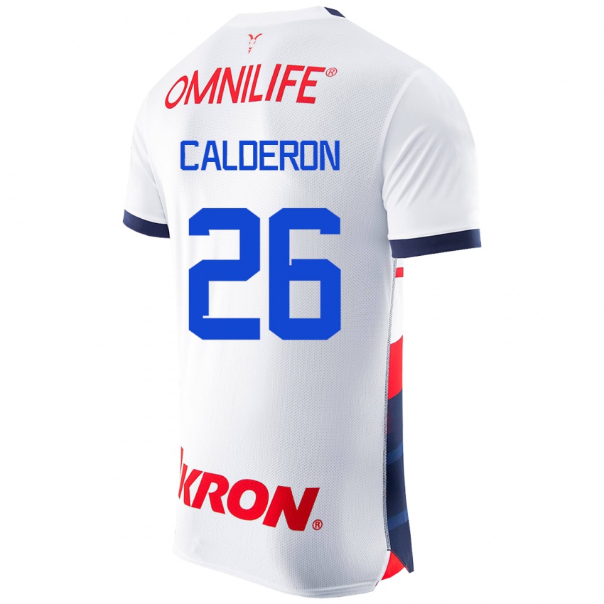 Homme Maillot Cristian Calderón #26 Blanc Tenues Extérieur 2023/24 T-Shirt Suisse