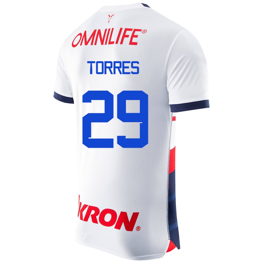Herren Alan Torres #29 Weiß Auswärtstrikot Trikot 2023/24 T-Shirt Schweiz