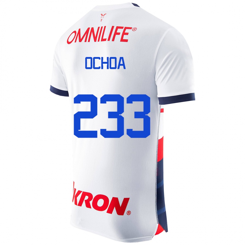 Herren Diego Ochoa #233 Weiß Auswärtstrikot Trikot 2023/24 T-Shirt Schweiz