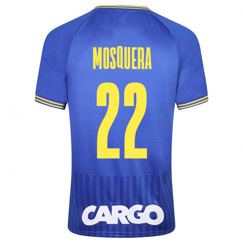 Homme Maillot Orlando Mosquera #22 Bleu Tenues Extérieur 2023/24 T-Shirt Suisse