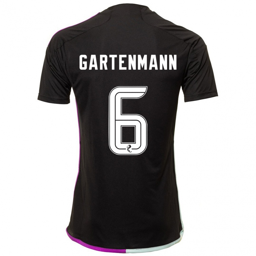 Herren Stefan Gartenmann #6 Schwarz Auswärtstrikot Trikot 2023/24 T-Shirt Schweiz