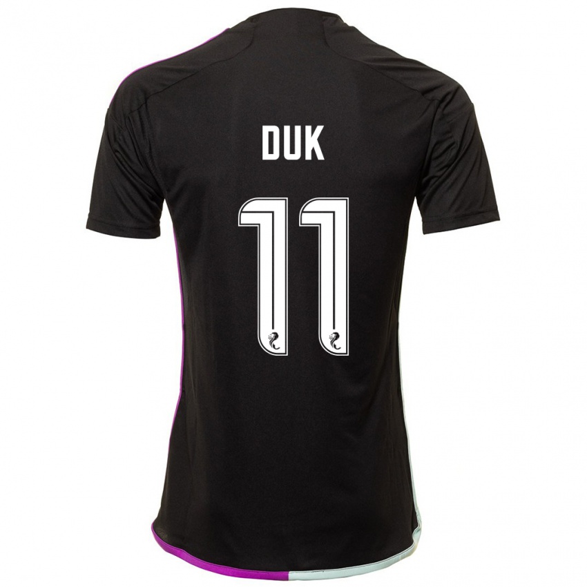 Herren Duk #11 Schwarz Auswärtstrikot Trikot 2023/24 T-Shirt Schweiz