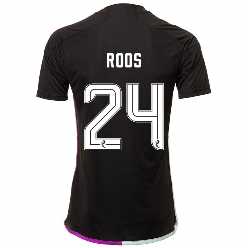 Herren Kelle Roos #24 Schwarz Auswärtstrikot Trikot 2023/24 T-Shirt Schweiz