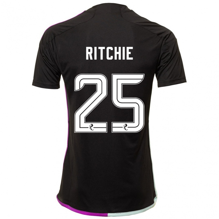 Homme Maillot Tom Ritchie #25 Noir Tenues Extérieur 2023/24 T-Shirt Suisse