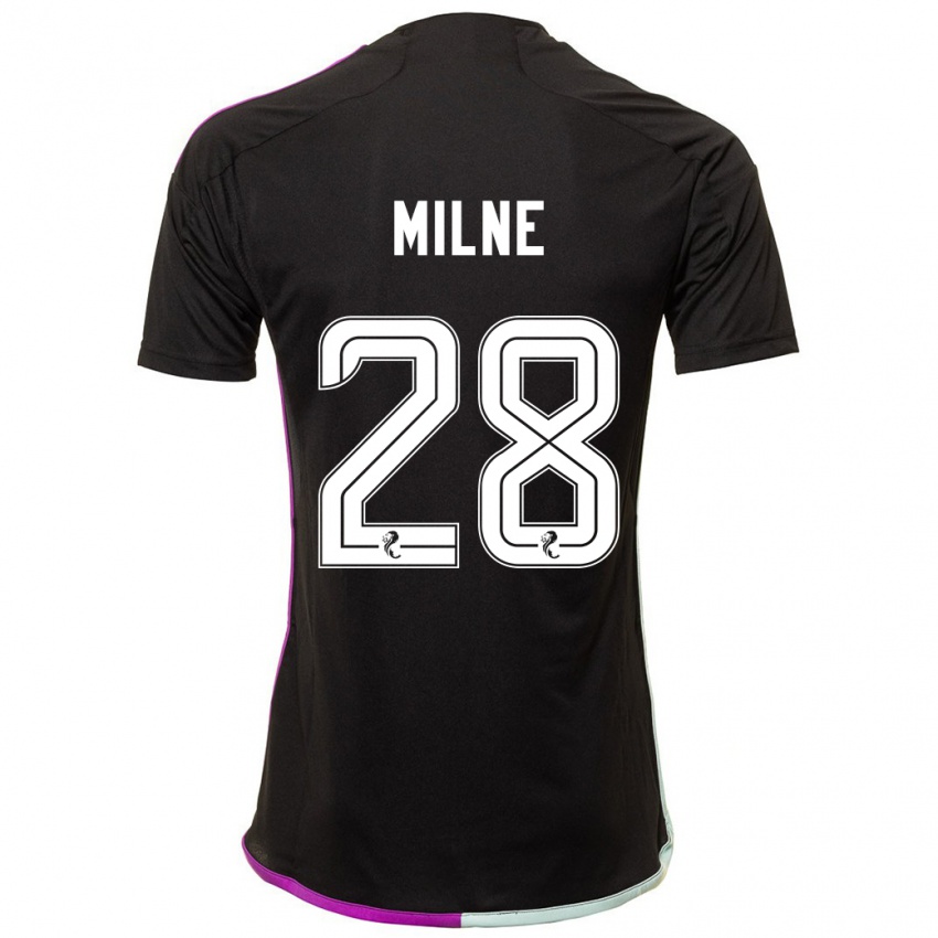 Herren Jack Milne #28 Schwarz Auswärtstrikot Trikot 2023/24 T-Shirt Schweiz