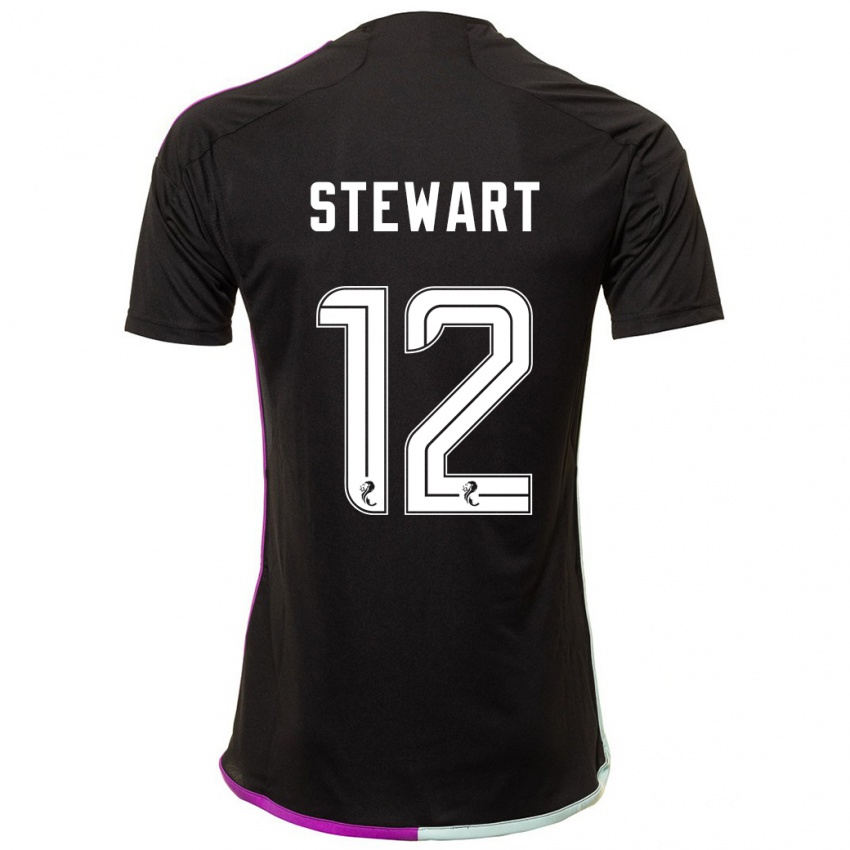 Homme Maillot Hannah Stewart #12 Noir Tenues Extérieur 2023/24 T-Shirt Suisse
