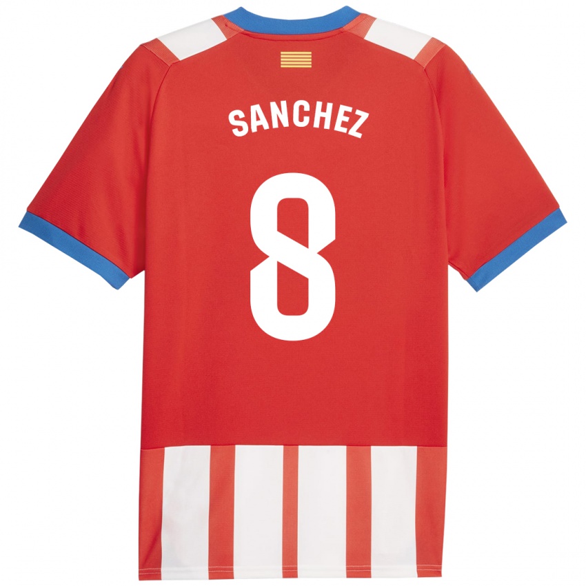 Damen Miguel Ángel Sánchez #8 Rot-Weiss Heimtrikot Trikot 2023/24 T-Shirt Schweiz
