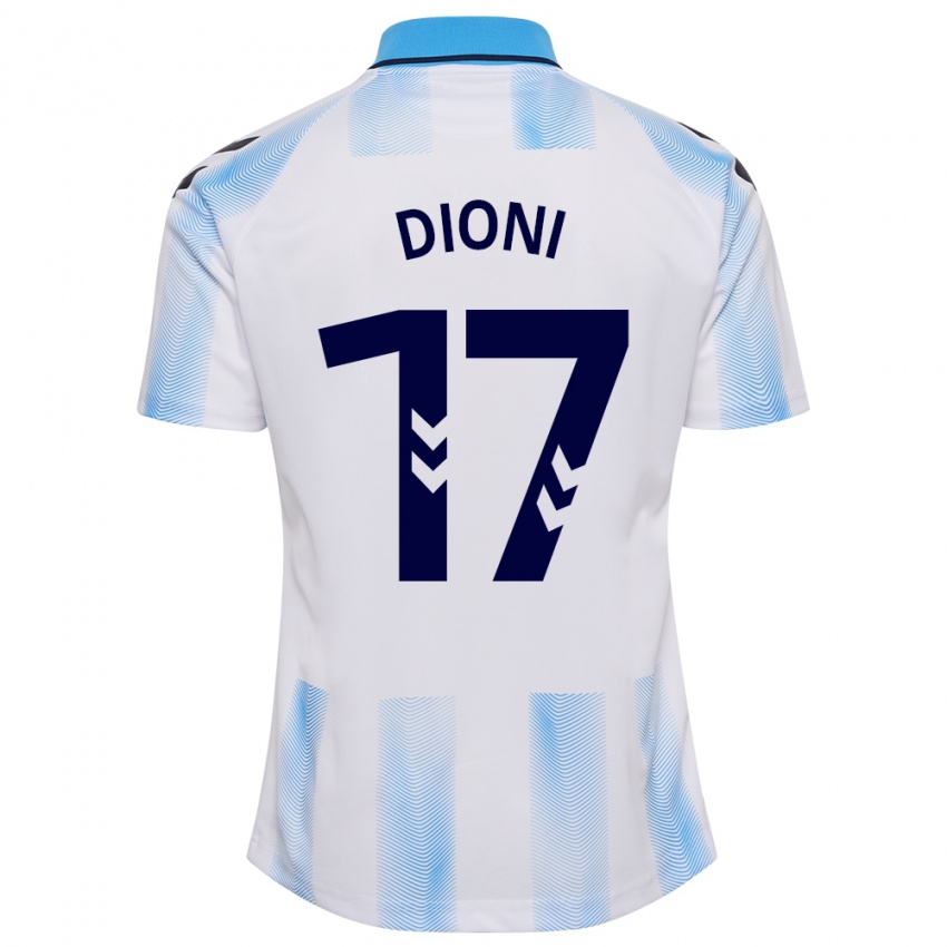 Femme Maillot Dioni #17 Blanc Bleu Tenues Domicile 2023/24 T-Shirt Suisse